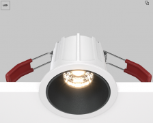Maytoni Alfa Бело-черный Встраиваемый светильник LED 3000K 1x10Вт 36°, DL043-01-10W3K-RD-WB