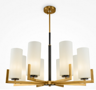 Maytoni Fortano Черный и Латунь Люстра на штанге E27х8, MOD089PL-08BS