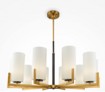 Maytoni Fortano Черный и Латунь Люстра на штанге E27х8, MOD089PL-10BS