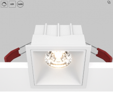 Maytoni Alfa Белый Встраиваемый квадратный светильник LED 3000K 1x15Вт 36° Dim Triac, DL043-01-15W3K-D-SQ-W
