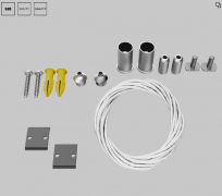 Maytoni Тросовый подвес 2шт S35 (комплектующие для накладной трековой системы), TRA004SW-21S