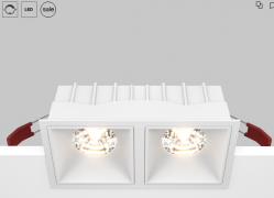 Maytoni Alfa Белый Встраиваемый квадратный светильник LED 3000K 2x15Вт 36° Dim Triac, DL043-02-15W3K-D-SQ-W