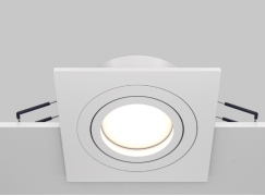 Maytoni Atom Белый Встраиваемый квадратный светильник GU10 1x10Вт, DL024-2-01W