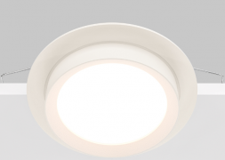 Maytoni Hoop Белый Встраиваемый светильник GX53 1x12Вт, DL086-GX53-RD-W