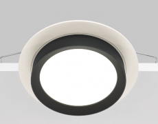 Maytoni Hoop Белый с Черным Встраиваемый светильник GX53 1x12Вт, DL086-GX53-RD-WB