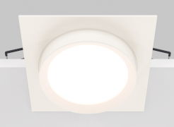 Maytoni Hoop Белый Встраиваемый квадратный светильник GX53 1x12Вт, DL086-GX53-SQ-W