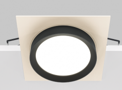 Maytoni Hoop Белый с Черным Встраиваемый квадратный светильник GX53 1x12Вт, DL086-GX53-SQ-WB