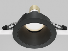 Maytoni Share Черный Встраиваемый светильник GU10 1x10Вт, DL051-U-1B