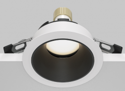 Maytoni Share Бело-черный Встраиваемый светильник GU10 1x10Вт, DL051-U-1WB