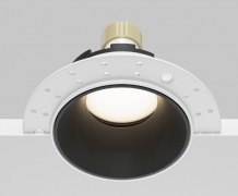 Maytoni Share Белый-черный Встраиваемый светильник под шпаклевку GU10 1x10Вт, DL051-U-2WB