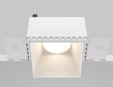 Maytoni Share Белый Встраиваемый под шпаклевку квадратный светильник GU10 1x10Вт, DL051-01-GU10-SQ-W