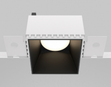 Maytoni Share Черный Встраиваемый под шпаклевку квадратный светильник GU10 1x10Вт, DL051-01-GU10-SQ-WB