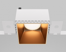 Maytoni Share Матовое Золото Встраиваемый под шпаклевку квадратный светильник GU10 1x10Вт, DL051-01-GU10-SQ-WMG