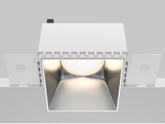 Maytoni Share Матовое Серебро Встраиваемый под шпаклевку квадратный светильник GU10 1x10Вт, DL051-01-GU10-SQ-WS