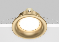 Maytoni Slim Матовое Золото Встраиваемый светильник GU10 1x10Вт, DL027-2-01-MG