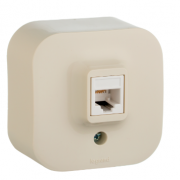 Legrand Quteo Слоновая кость Розетка Компьютерная 1-ая RJ45 Cat.5e (UTP)