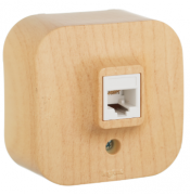 Legrand Quteo Дерево Сосна Розетка телефонная RJ11