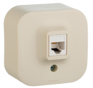 Legrand Quteo Слоновая кость Розетка телефонная RJ11