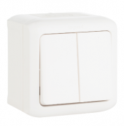Legrand Quteo Белый Выключатель 2-кл IP44
