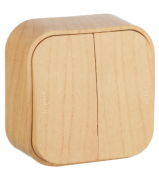 Legrand Quteo Дерево Сосна Выключатель 2-кл