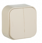 Legrand Quteo Слоновая кость Переключатель 2-кл