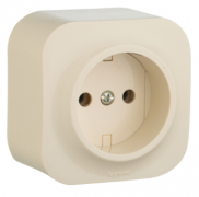 Legrand Quteo Слоновая кость Розетка б/з, винтовые клеммы