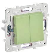 IEK Skandy Мятный Переключатель 2-клавишный