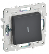 IEK Skandy Титан Выключатель 1-клавишный с подсветкой
