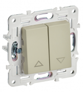 IEK Skandy Бежевый Выключатель для жалюзи без фиксации