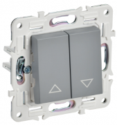 IEK Skandy Серый Выключатель для жалюзи без фиксации