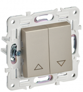 IEK Skandy Шампань Выключатель для жалюзи без фиксации