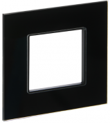 IEK Skandy Стекло Черное Рамка 1-ая