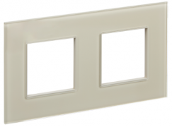 IEK Skandy Стекло Бежевое Рамка 2-ая