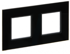 IEK Skandy Стекло Черное Рамка 2-ая