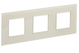 IEK Skandy Стекло Бежевое Рамка 3-ая