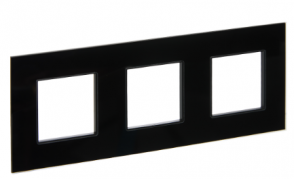 IEK Skandy Стекло Черное Рамка 3-ая