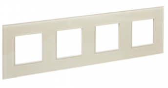 IEK Skandy Стекло Бежевое Рамка 4-ая