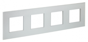 IEK Skandy Металл Серебряный Рамка 4-ая