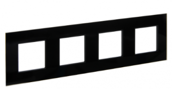 IEK Skandy Стекло Черное Рамка 4-ая