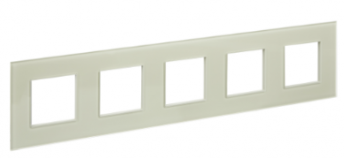 IEK Skandy Стекло Бежевое Рамка 5-ая