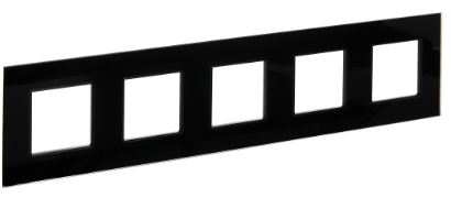 IEK Skandy Стекло Черное Рамка 5-ая