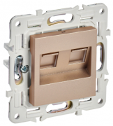 IEK Skandy Песчаный Розетка Компьютерная 2-ая RJ45 Cat.5e (UTP)