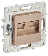 IEK Skandy Песчаный Розетка Компьютерная 2-ая RJ45 Cat.6e