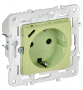 IEK Skandy Мятный Розетка с/з+USB тип С 18Вт с быстрой зарядкой, (USB type-C 5V, USB type-A 5V, 3,1 А)