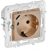 IEK Skandy Песчаный Розетка с/з+USB тип С 18Вт с быстрой зарядкой, (USB type-C 5V, USB type-A 5V, 3,1 А)