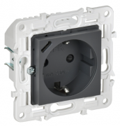 IEK Skandy Титан Розетка с/з+USB тип С 18Вт с быстрой зарядкой, (USB type-C 5V, USB type-A 5V, 3,1 А)