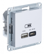 Atlas Design Лотос Розетка USB A+С 45 Вт, с быстрой зарядкой