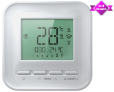 Теплолюкс Терморегулятор ТР 520, 16А, НО-контакт, клавишный, датчик t° воздуха (встроенный), датчик t° пола (внешний), с таймером