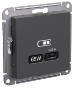 Atlas Design Базальт Розетка USB тип-C 65Вт с быстрой зарядкой