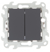 Simon 24 Harmonie Графит Переключатель 2-кл
